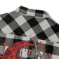 Night Creature Flannel Shirt — Gothic Raven Plaid Back Print