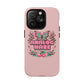 Pink Butterfly "Analog Haze" Tough Magnetic Phone Case — Retro Y2K Cherry Design
