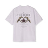 Till Death Skeleton Hands Rose Oversized Tee - Orchid