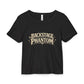 Backstage Phantom Baby Tee — Retro Gold Stage Logo Organic Rib Top