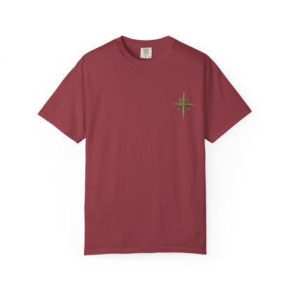 Compass Rose Graphic T-Shirt — Minimal Nautical Adventure Tee