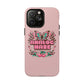 Pink Butterfly "Analog Haze" Tough Magnetic Phone Case — Retro Y2K Cherry Design