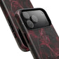 Pink Butterfly "Analog Haze" Tough Magnetic Phone Case — Retro Y2K Cherry Design