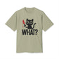 What? Black Cat Holding Bloody Knife Heavyweight Graphic Tee