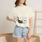 Ghost Cat T-Shirt — Cute Black Cat & Ghost Graphic Tee
