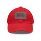 Leather Patch Baseball Cap — Backstage Phantom