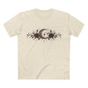Crescent Moon & Roses Tee — Gothic Floral Night Sky T‑Shirt - Natural