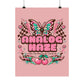 Analog Haze Matte Poster — Retro Butterfly Cherry Wall Art