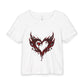 Gothic Winged Heart Baby Tee: Red Tribal Heart Graphic Shirt