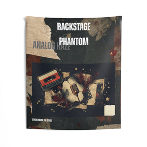 Backstage Phantom Wall Tapestry — Vintage Mic & Cassette Decor