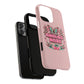 Pink Butterfly "Analog Haze" Tough Magnetic Phone Case — Retro Y2K Cherry Design