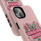 Pink Butterfly "Analog Haze" Tough Magnetic Phone Case — Retro Y2K Cherry Design