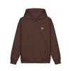 Skull Wings Hoodie — Dark Gothic Skull Graphic Back, Small Chest Emblem - Brown