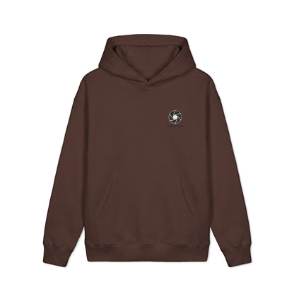 Skull Wings Hoodie: Gothic Back Graphic, Small Chest Emblem