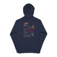 Zip Hoodie — Retro Night City Graphic Fleece Zip-Up