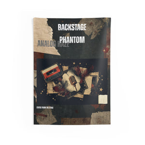 Backstage Phantom Wall Tapestry — Vintage Mic & Cassette Decor