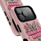 Pink Butterfly "Analog Haze" Tough Magnetic Phone Case — Retro Y2K Cherry Design