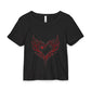 Gothic Winged Heart Baby Tee: Red Tribal Heart Graphic Shirt