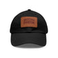 Leather Patch Baseball Cap — Backstage Phantom