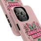 Pink Butterfly "Analog Haze" Tough Magnetic Phone Case — Retro Y2K Cherry Design