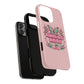 Pink Butterfly "Analog Haze" Tough Magnetic Phone Case — Retro Y2K Cherry Design