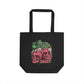 Eco Tote Bag - 'A Little Wild Sweet' Skull Graphic Tote (Kiss & Crash Logo)