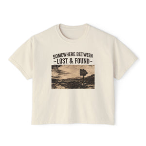 Women's Boxy Tee - Lost & Found Vintage Road Trip Graphic