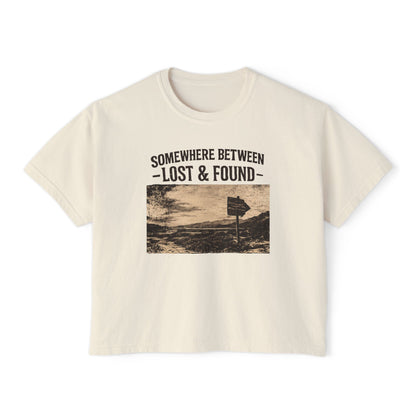 Women's Boxy Tee - Lost & Found Vintage Road Trip Graphic