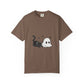 Ghost Cat T-Shirt — Cute Black Cat & Ghost Graphic Tee