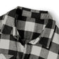 Night Creature Flannel Shirt — Gothic Raven Plaid Back Print