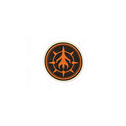 Orange Compass Rose Vinyl Decal — Kiss-Cut Sticker for Laptops, Water Bottles & Windows