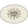 Engraved Faux Leather Patch: 'Analog Haze' Spiderweb Logo - White / Black