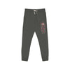 Embroidered Floral Script Sweatpants - Pepper