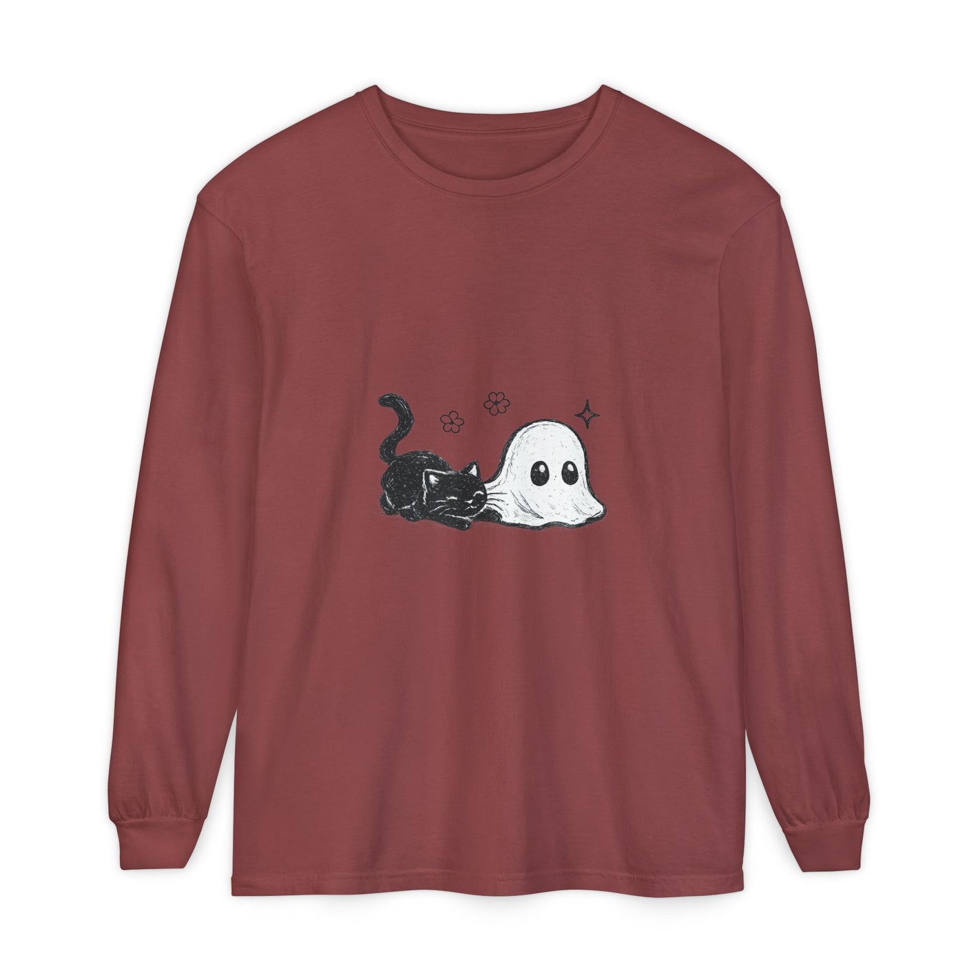 Ghost & Black Cat Long Sleeve Tee