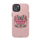 Pink Butterfly "Analog Haze" Tough Magnetic Phone Case — Retro Y2K Cherry Design
