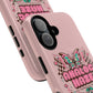 Pink Butterfly "Analog Haze" Tough Magnetic Phone Case — Retro Y2K Cherry Design