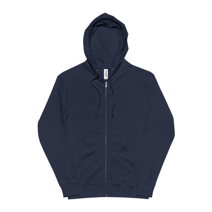 Zip Hoodie — Retro Night City Graphic Fleece Zip-Up
