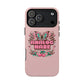 Pink Butterfly "Analog Haze" Tough Magnetic Phone Case — Retro Y2K Cherry Design