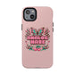 Pink Butterfly "Analog Haze" Tough Magnetic Phone Case — Retro Y2K Cherry Design