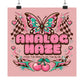 Analog Haze Matte Poster — Retro Butterfly Cherry Wall Art