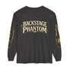 Backstage Phantom Long Sleeve Tee: Vintage Guitar & Keys Tour Shirt - Graphite