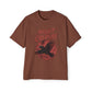 Night Creature Tee — Raven Graphic Men's Oversized T‑Shirt