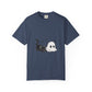 Ghost Cat T-Shirt — Cute Black Cat & Ghost Graphic Tee