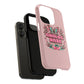 Pink Butterfly "Analog Haze" Tough Magnetic Phone Case — Retro Y2K Cherry Design