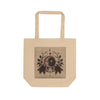 Celestial Moon & Roses Tote Bag — Boho Zodiac Eco Tote - Oyster