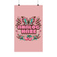 Analog Haze Matte Poster — Retro Butterfly Cherry Wall Art