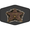Faux Leather Patch: 'Dreamer' Star Engraved Badge - Black/Gold