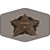 Faux Leather Patch: 'Dreamer' Star Engraved Badge - Gray / Black