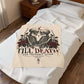 Till Death Velveteen Plush Blanket — Gothic Skeleton Couple with Roses
