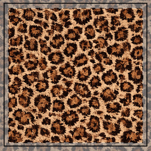 Leopard Print Throw Pillow with Caramel and Chocolate Rosettes